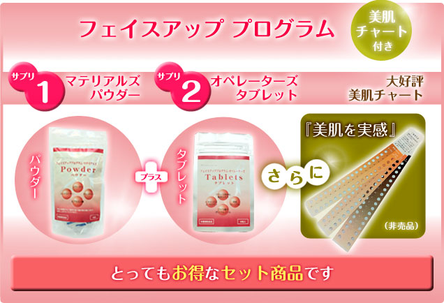 フェイスアッププログラムはお得なセット商品です